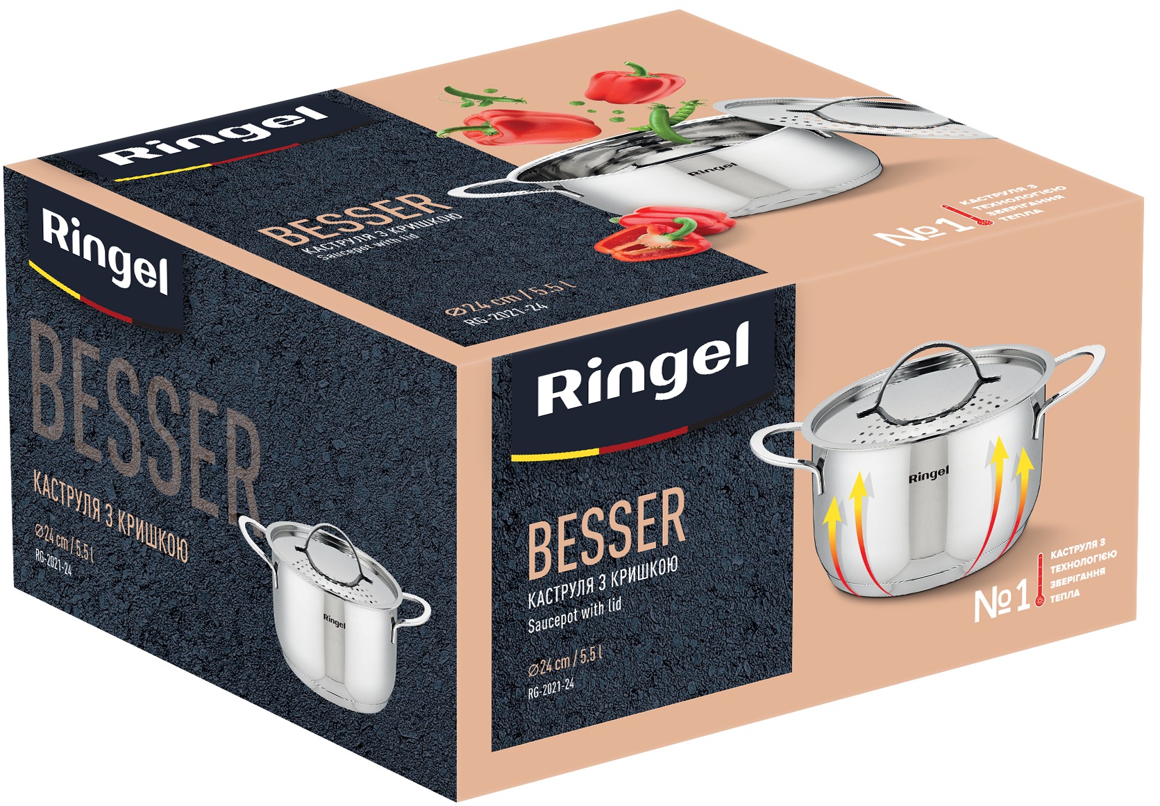 Каструля RINGEL Besser (5.5 л) 24 см