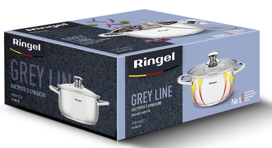 Каструля Ringel Grey line (3.2 л) 20 см 