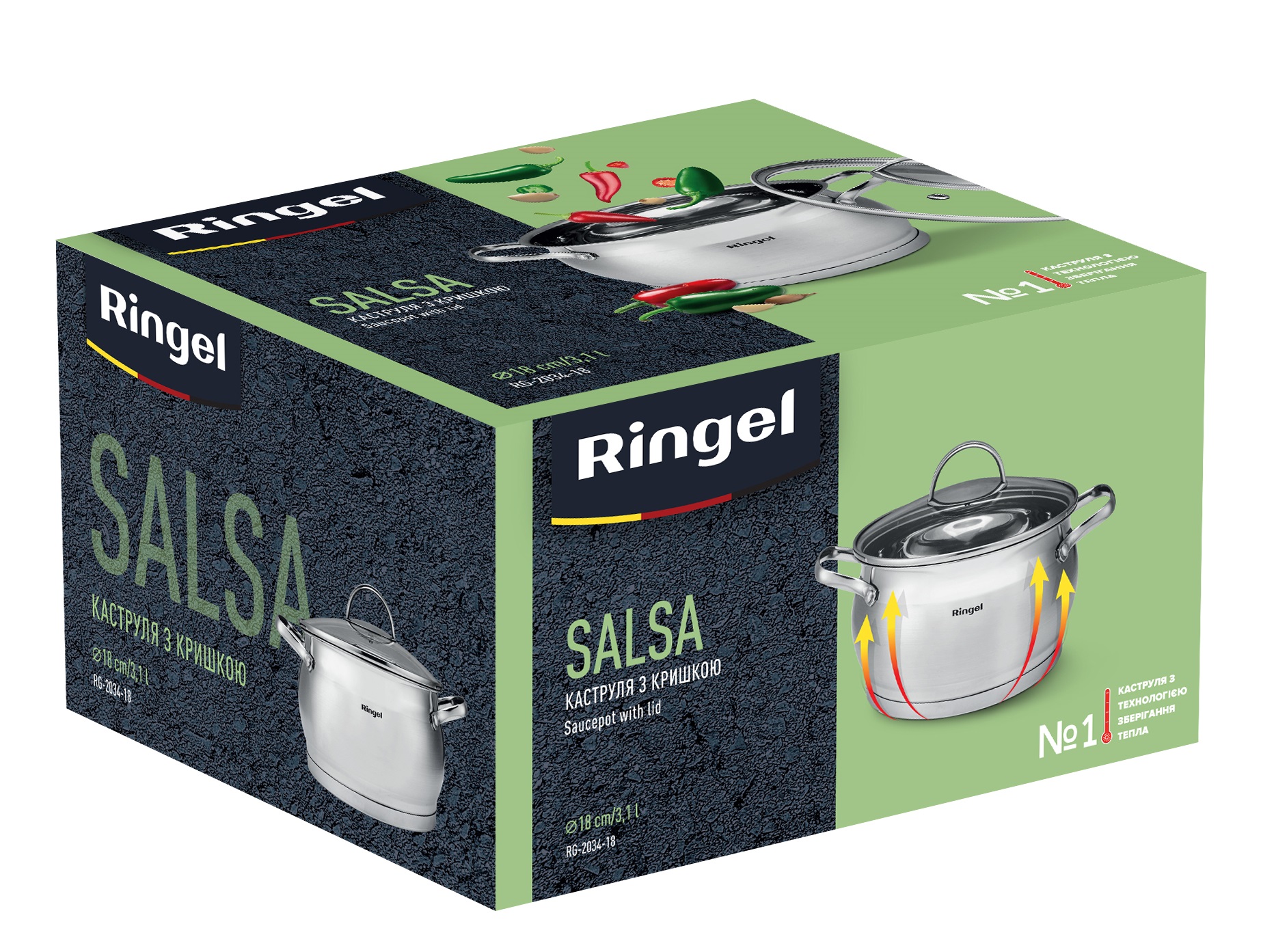 Каструля Ringel Salsa (3.1 л) 18 см 