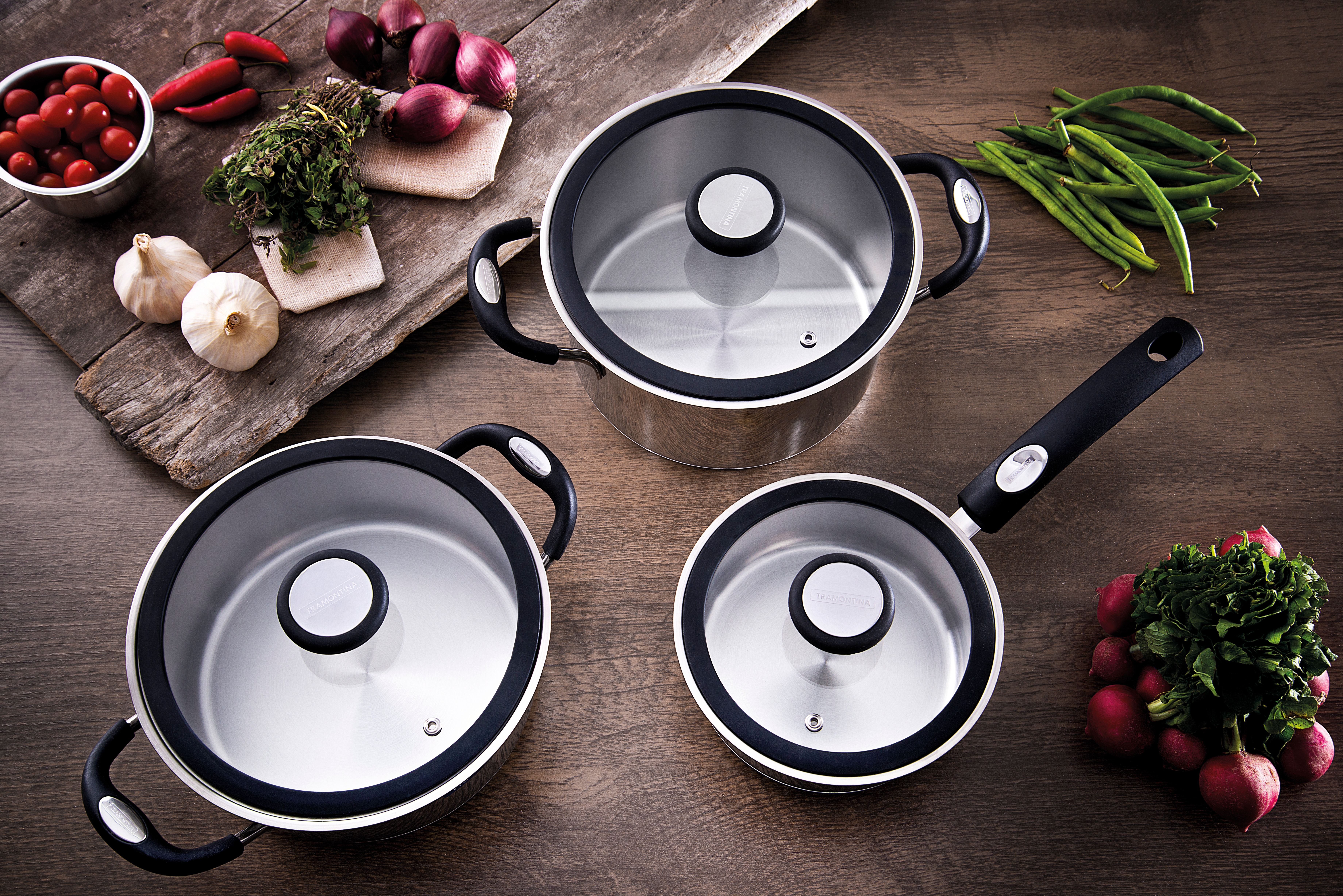 Каструля TRAMONTINA Solar silicone (6.0 л) 24 см