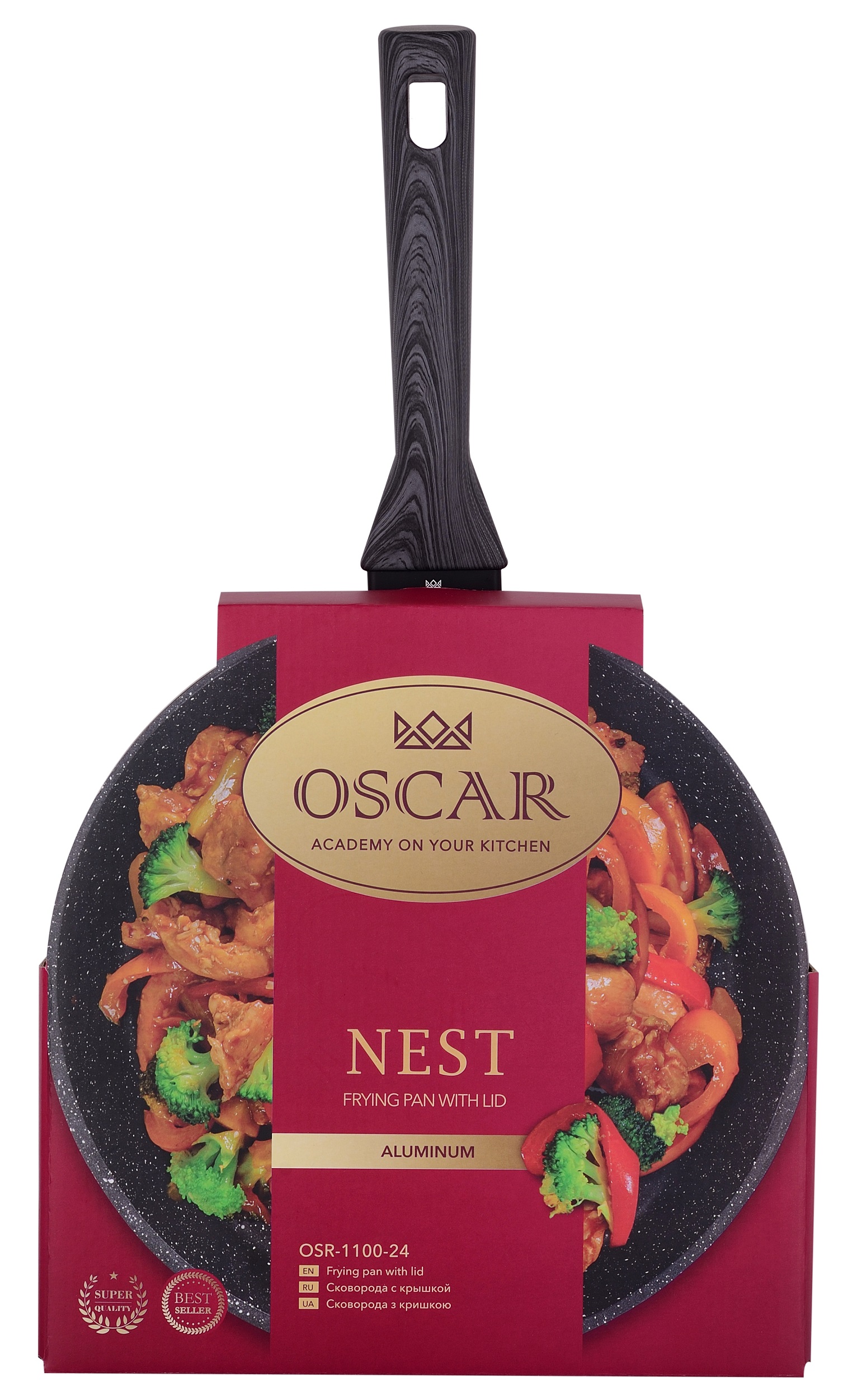 Сковорода з кришкою Oscar Nest, 26 см