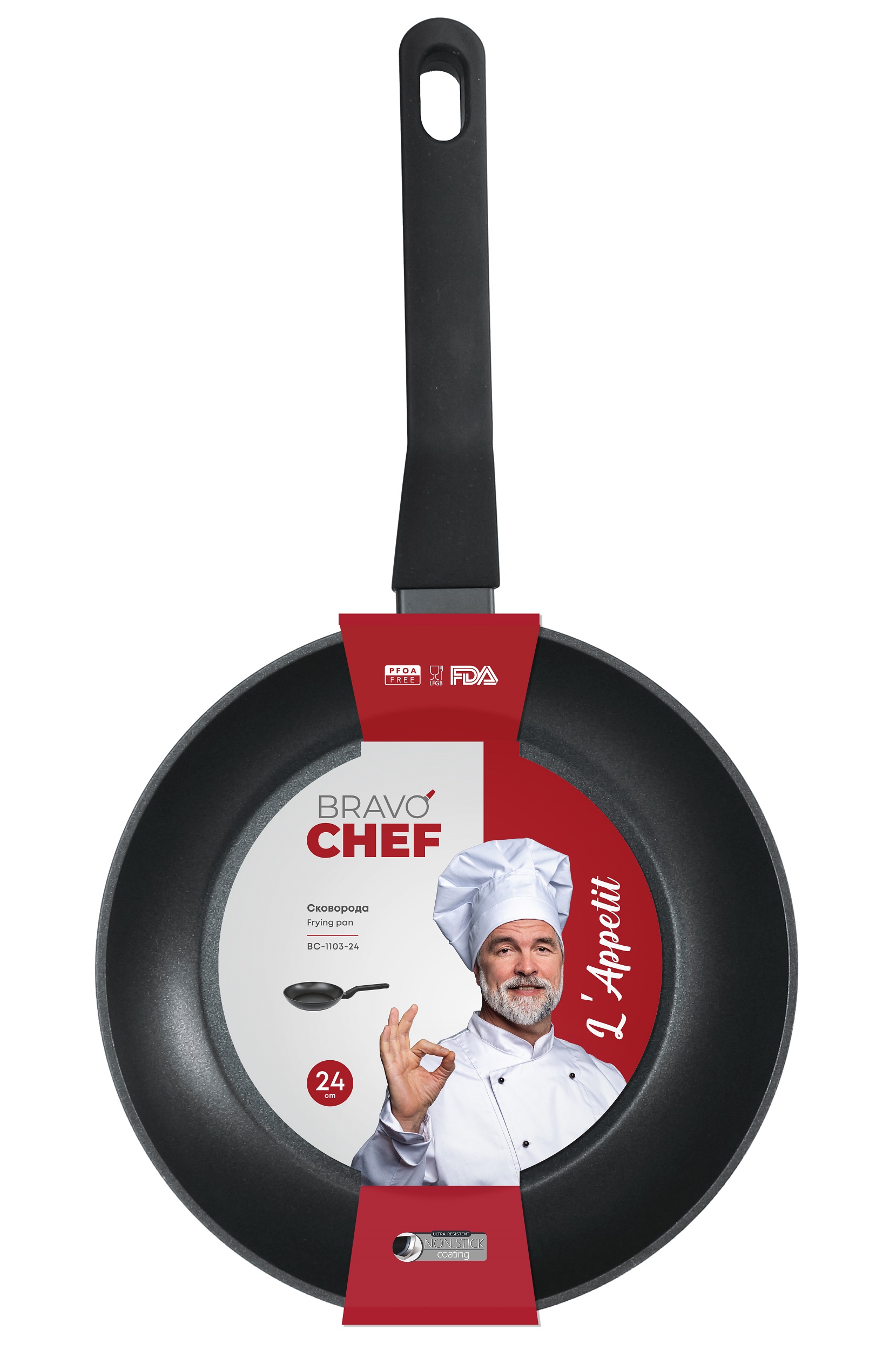 Сковорода Bravo Chef L'Appetit, 24 см