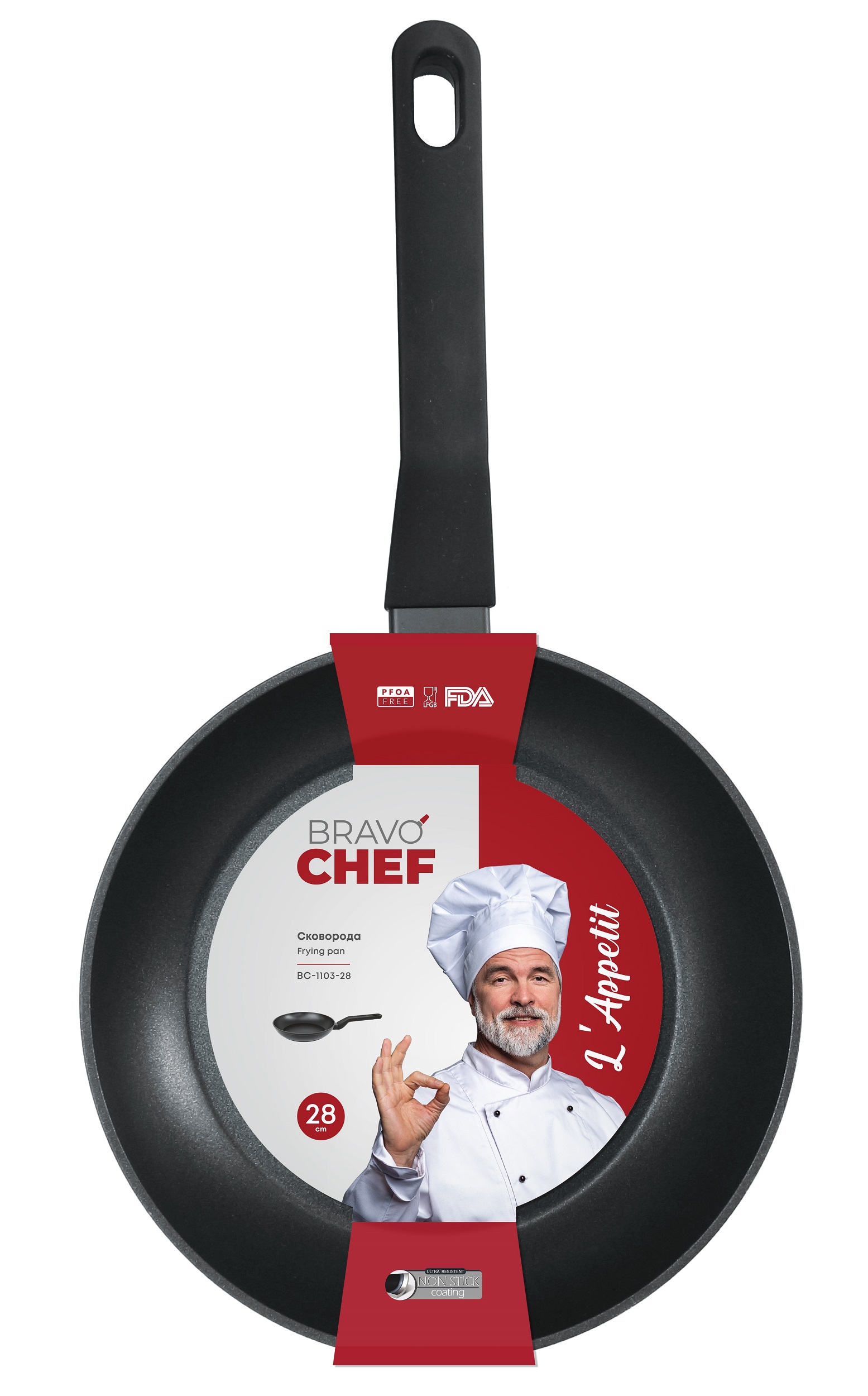 Сковорода Bravo Chef L'Appetit, 28 см