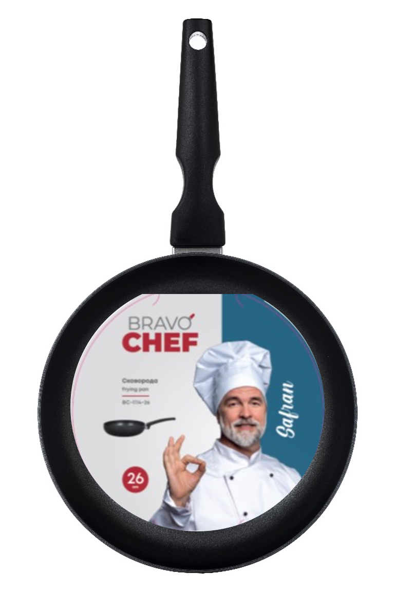 Сковорода BRAVO CHEF Safran 26 см б/кришки
