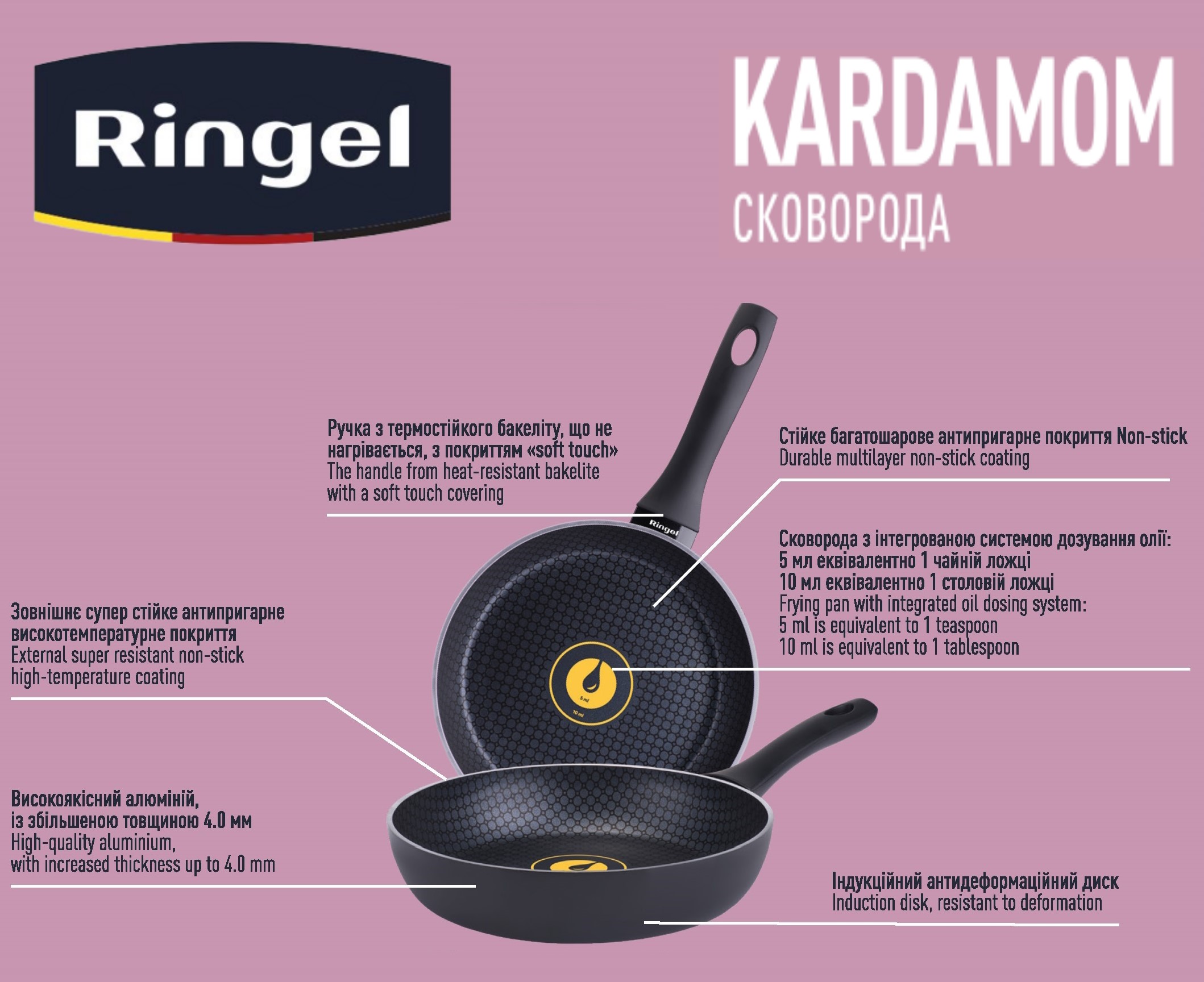 Сковорода RINGEL Kardamom 22 см