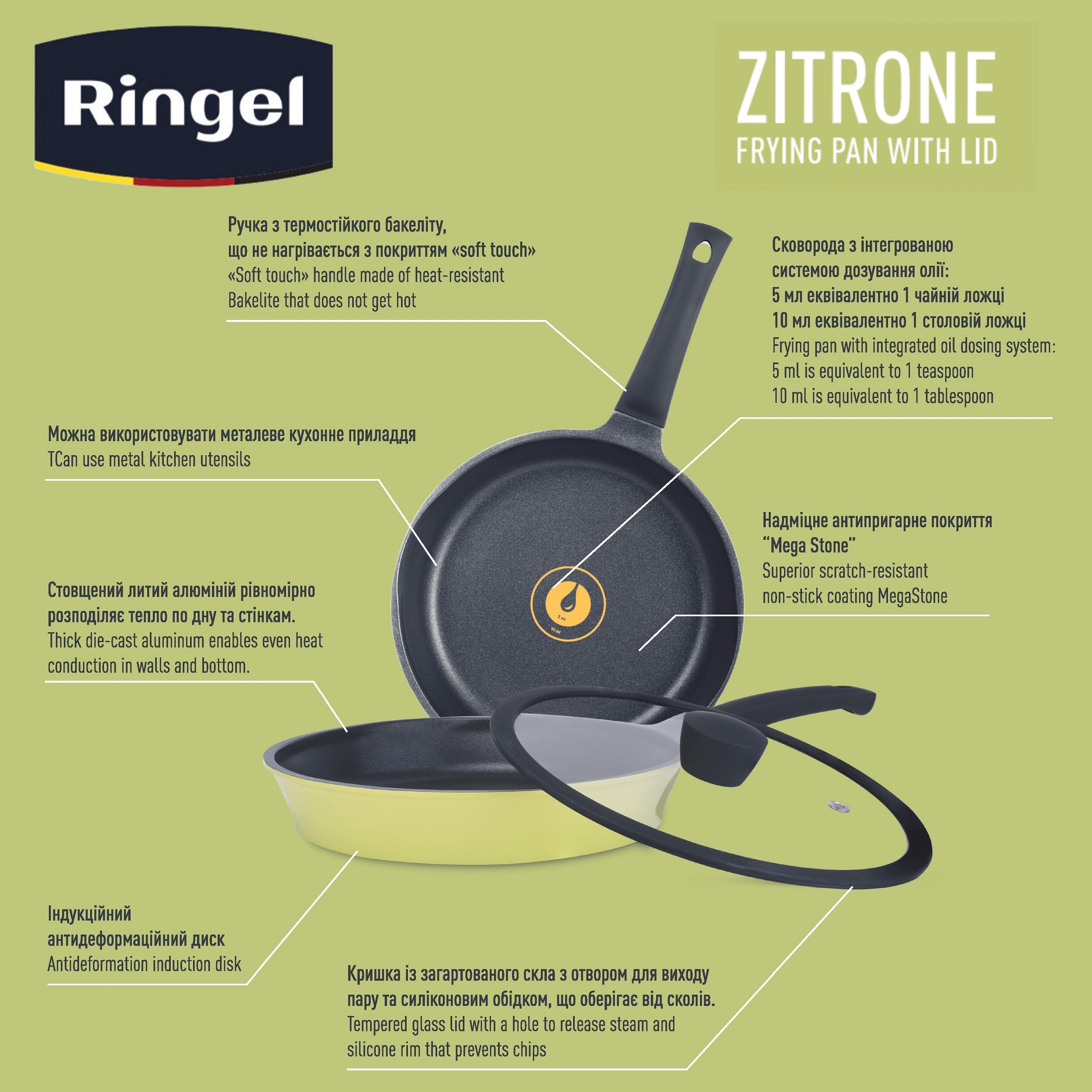Сковорода RINGEL Zitrone 28 см