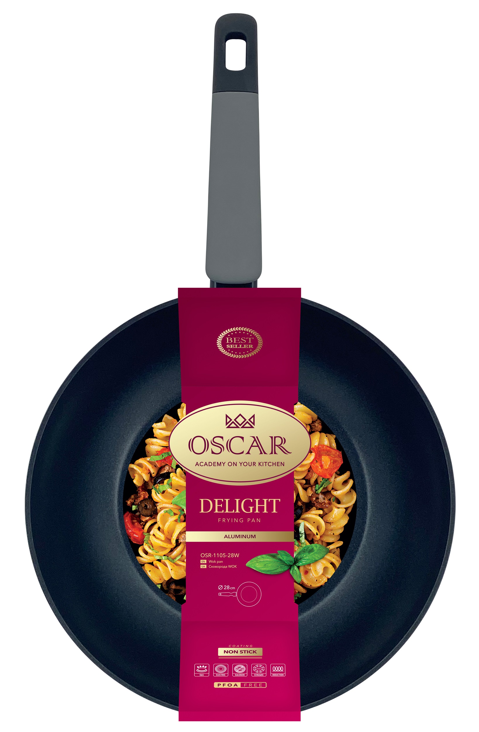 Сковорода WOK Oscar Delight, 28 см 