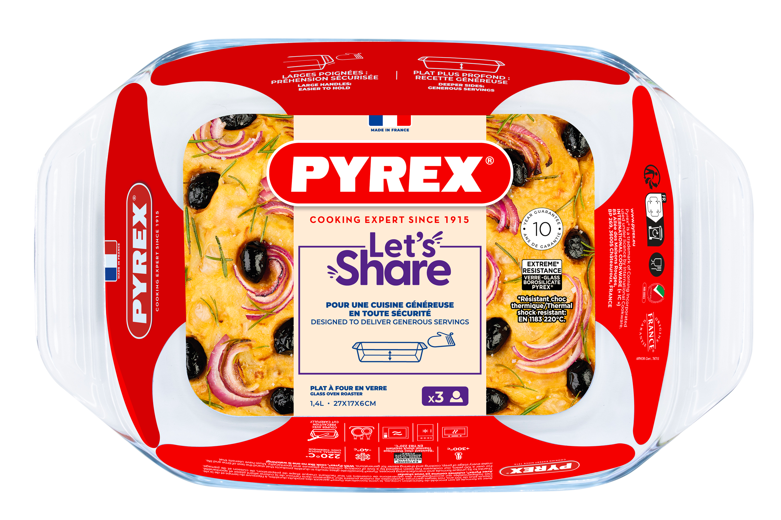 Форма для запікання Pyrex, 27х17х6 см (1.4 л)