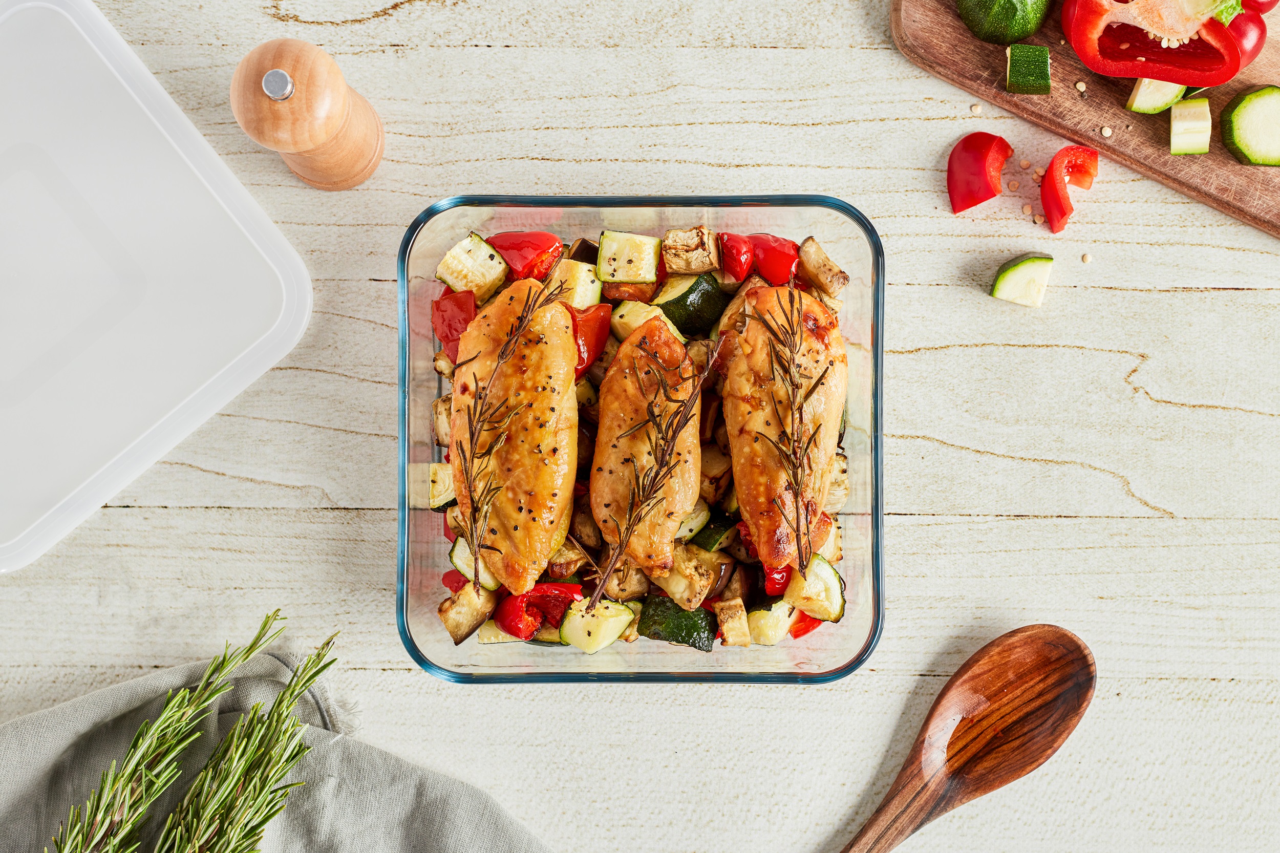 Форма з кришкою Pyrex Cook&Freez, 20х20х7 см