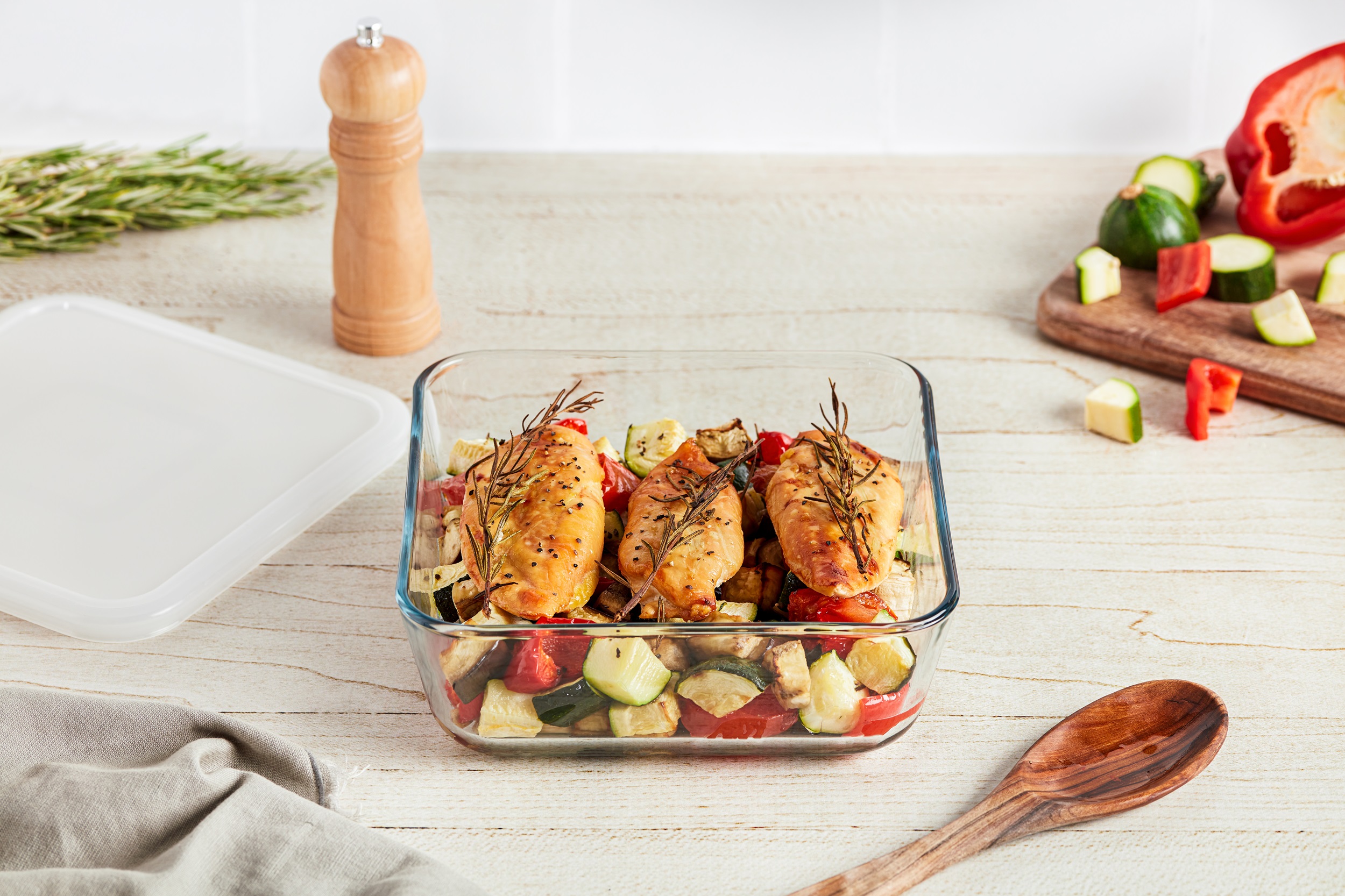 Форма з кришкою Pyrex Cook&Freez, 20х20х7 см