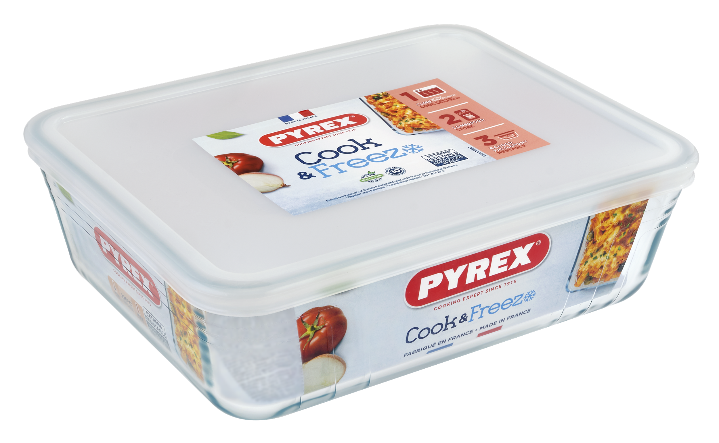 Форма з кришкою Pyrex Cook&Freez, 24х19х8 см