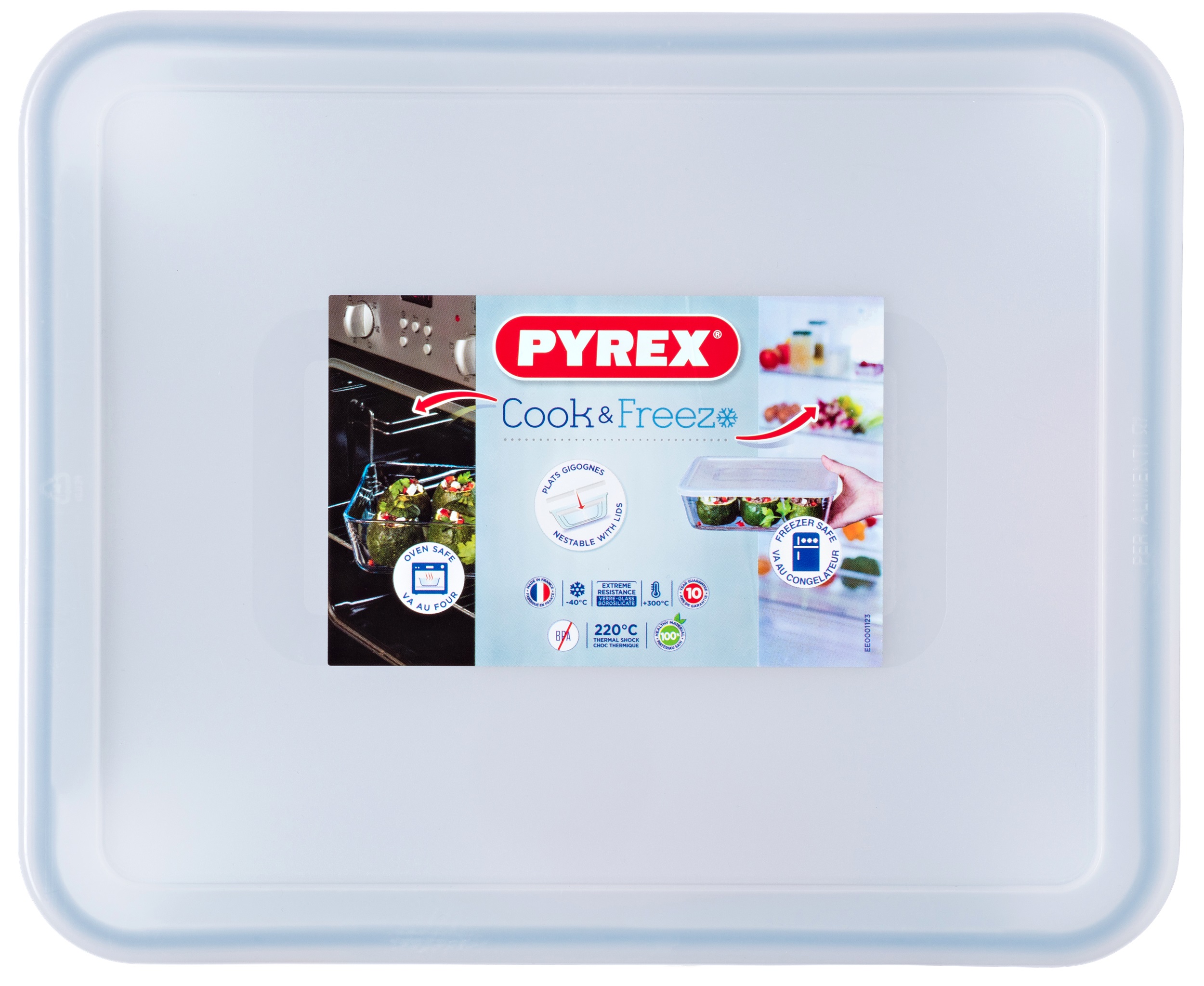 Форма з кришкою Pyrex Cook&Freez, 27х22х9 см