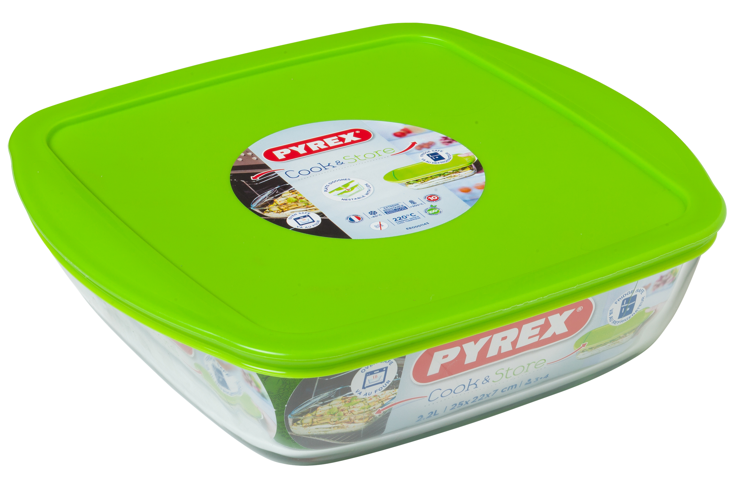 Форма з кришкою Pyrex Cook&Store, 25х22х7 см
