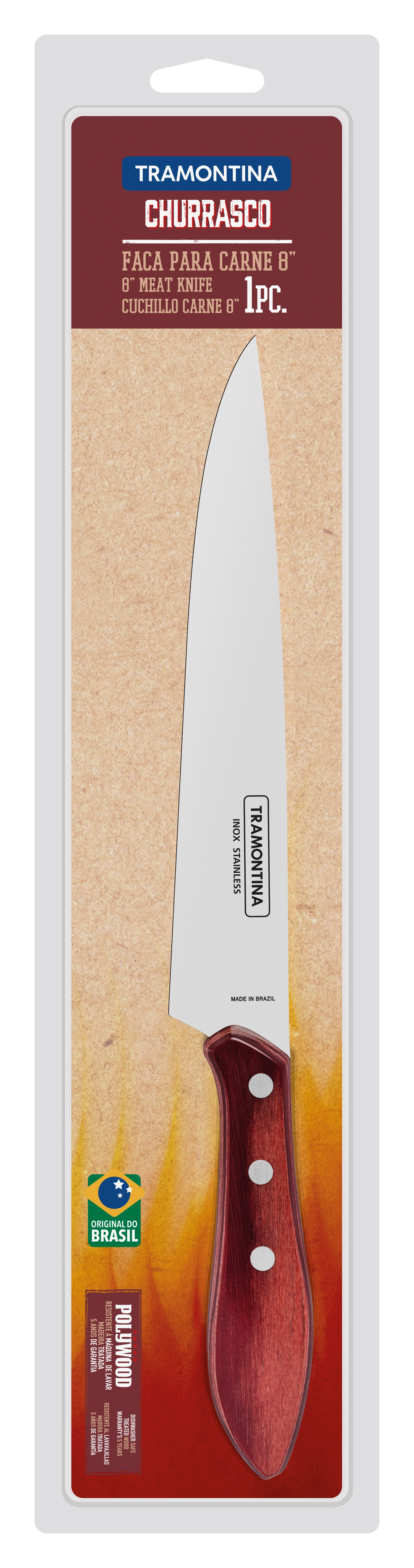 Ніж для м'яса Tramontina Barbecue Polywood, 203 мм