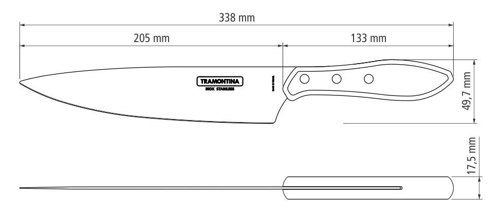 Ніж для м'яса Tramontina Barbecue Polywood, 203 мм