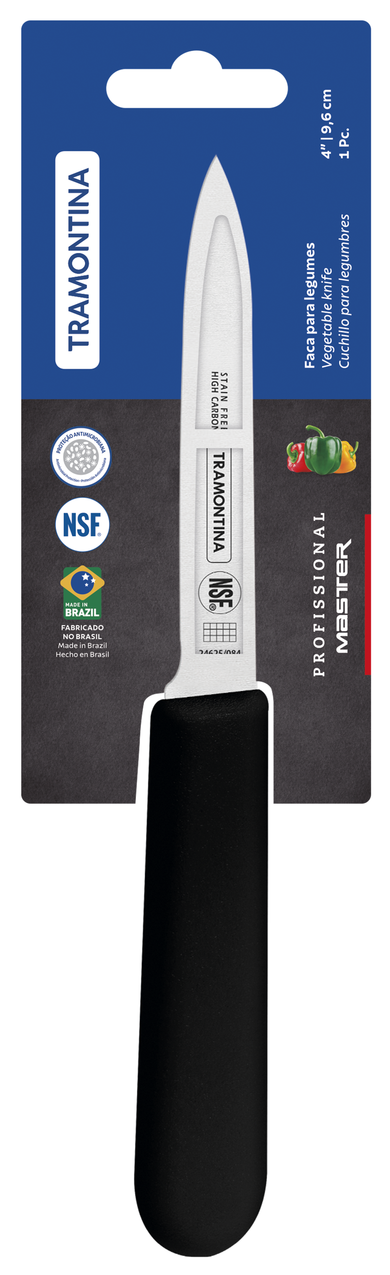 Ніж для овочів Tramontina Profissional Master black, 102 мм