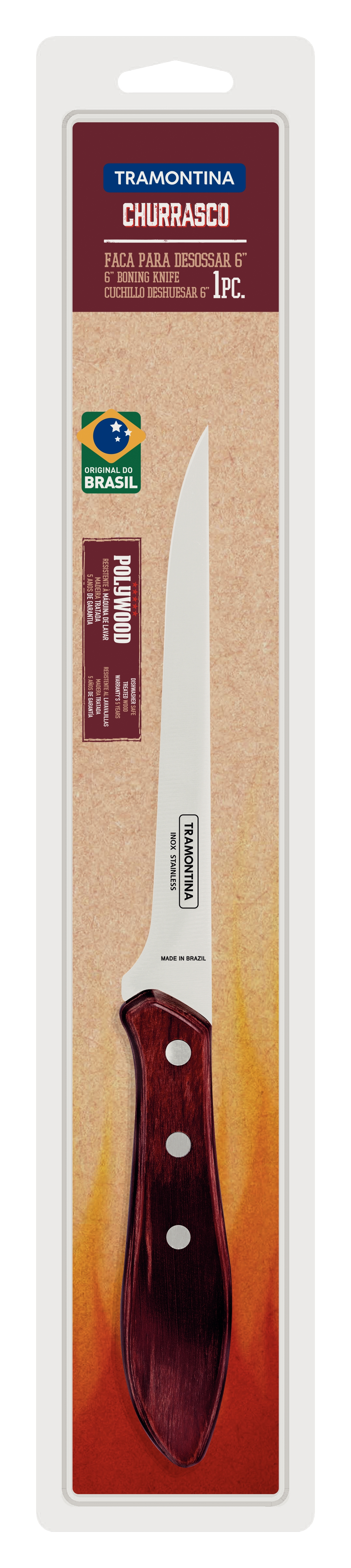 Ніж для філе Tramontina Barbecue Polywood, 152 мм