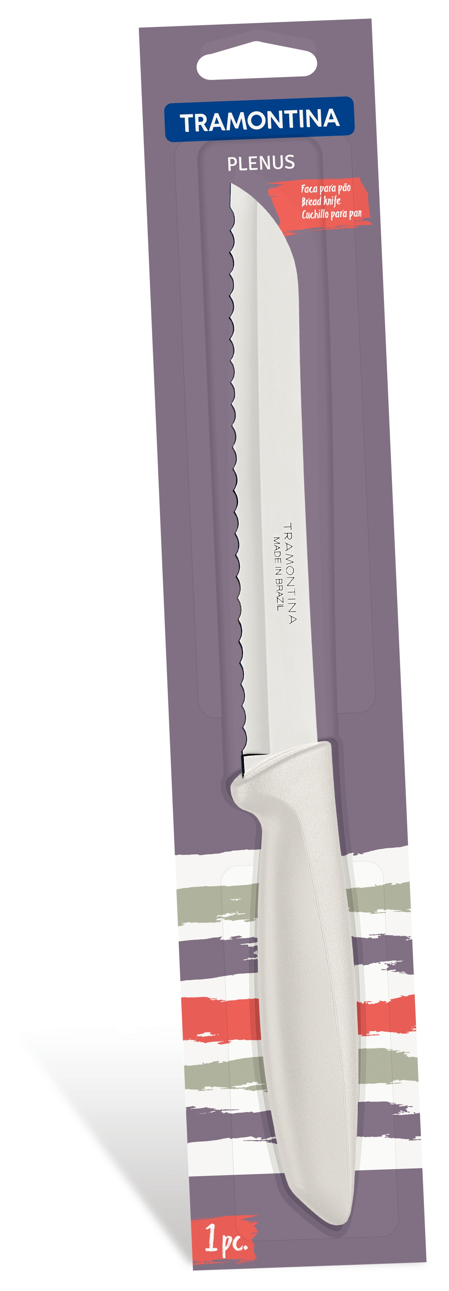 Ніж для хліба Tramontina Plenus light grey, 178 мм