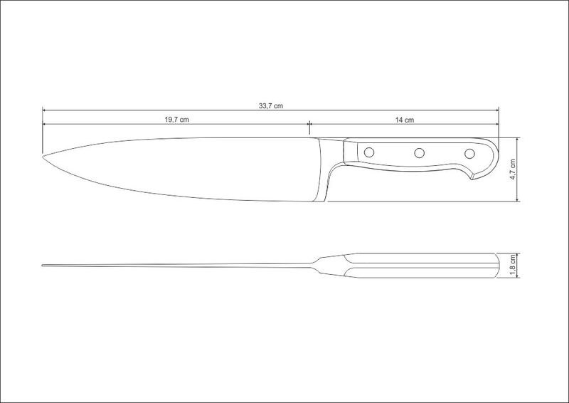 Ніж кухарський TRAMONTINA CENTURY, 203 мм