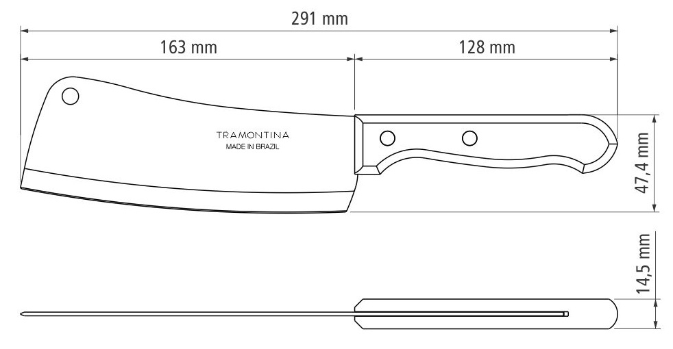 Ніж сікач TRAMONTINA DYNAMIC, 152мм