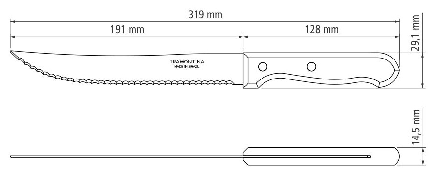 Ніж слайсер TRAMONTINA DYNAMIC, 203 мм