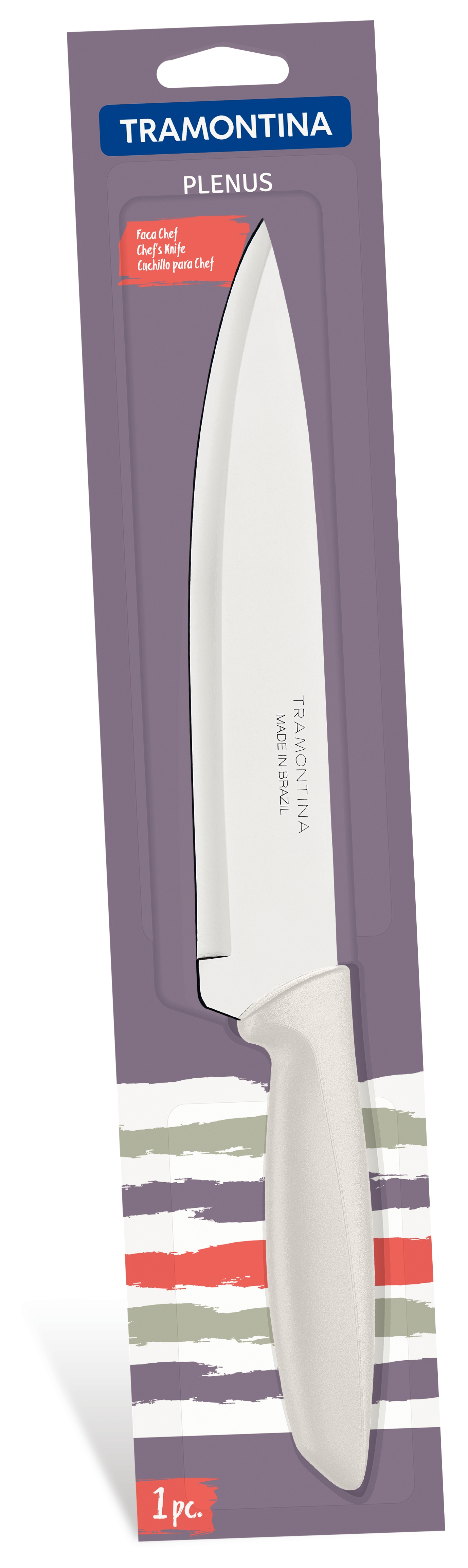 Ніж Chef Tramontina Plenus light grey, 203 мм