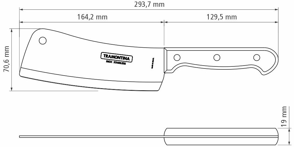 Ніж-сікач кухарський Tramontina Polywood, 150 мм