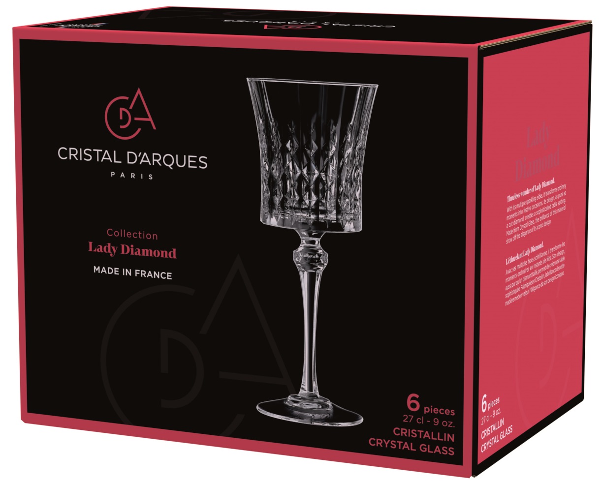 Набір келихів Cristal d'Arques Paris Lady Diamond, 6х270 мл