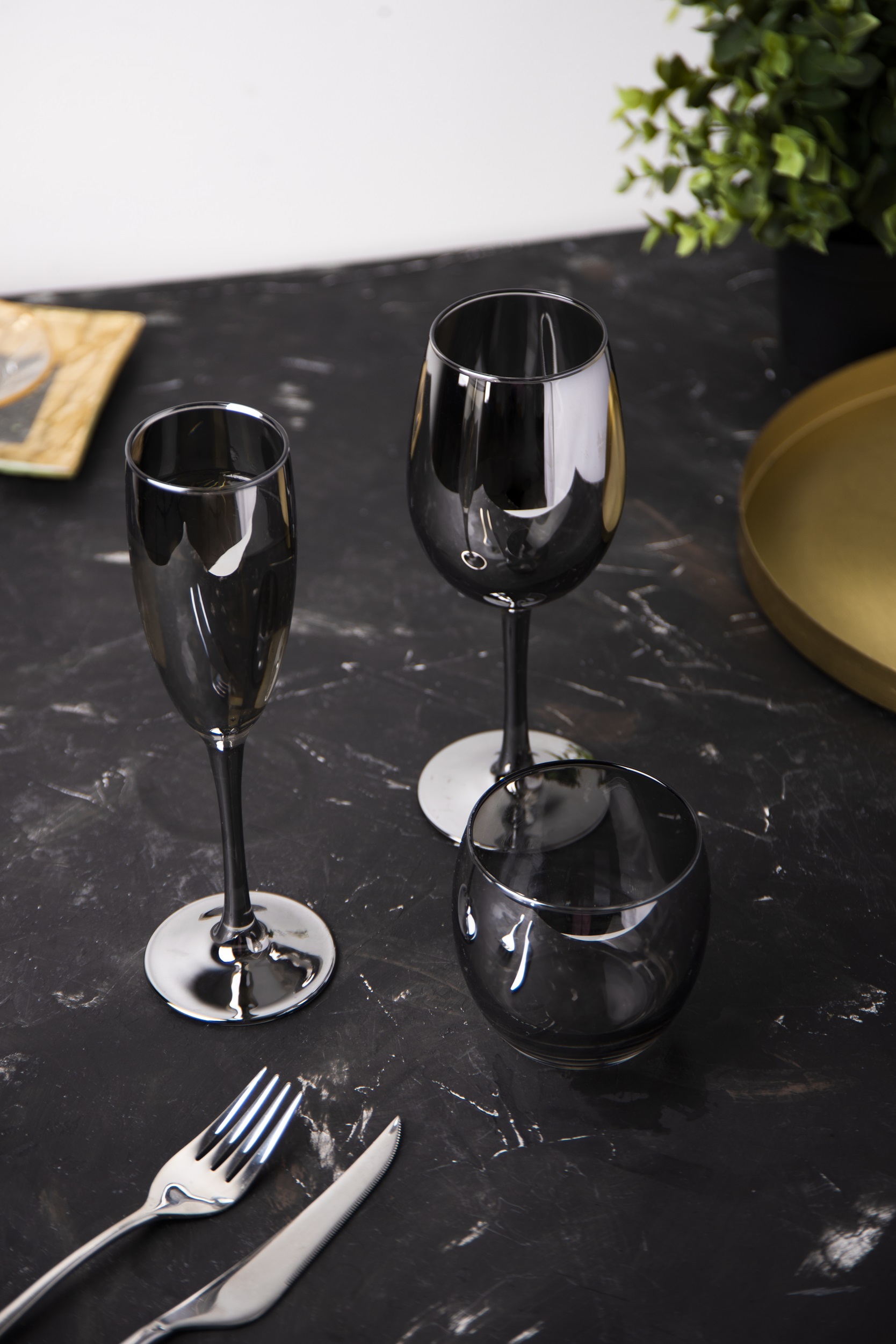 Набір келихів Luminarc Delice Graphite, 6х360 мл