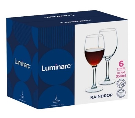 Набір келихів Luminarc Raindrop, 6х250 мл (H5701)