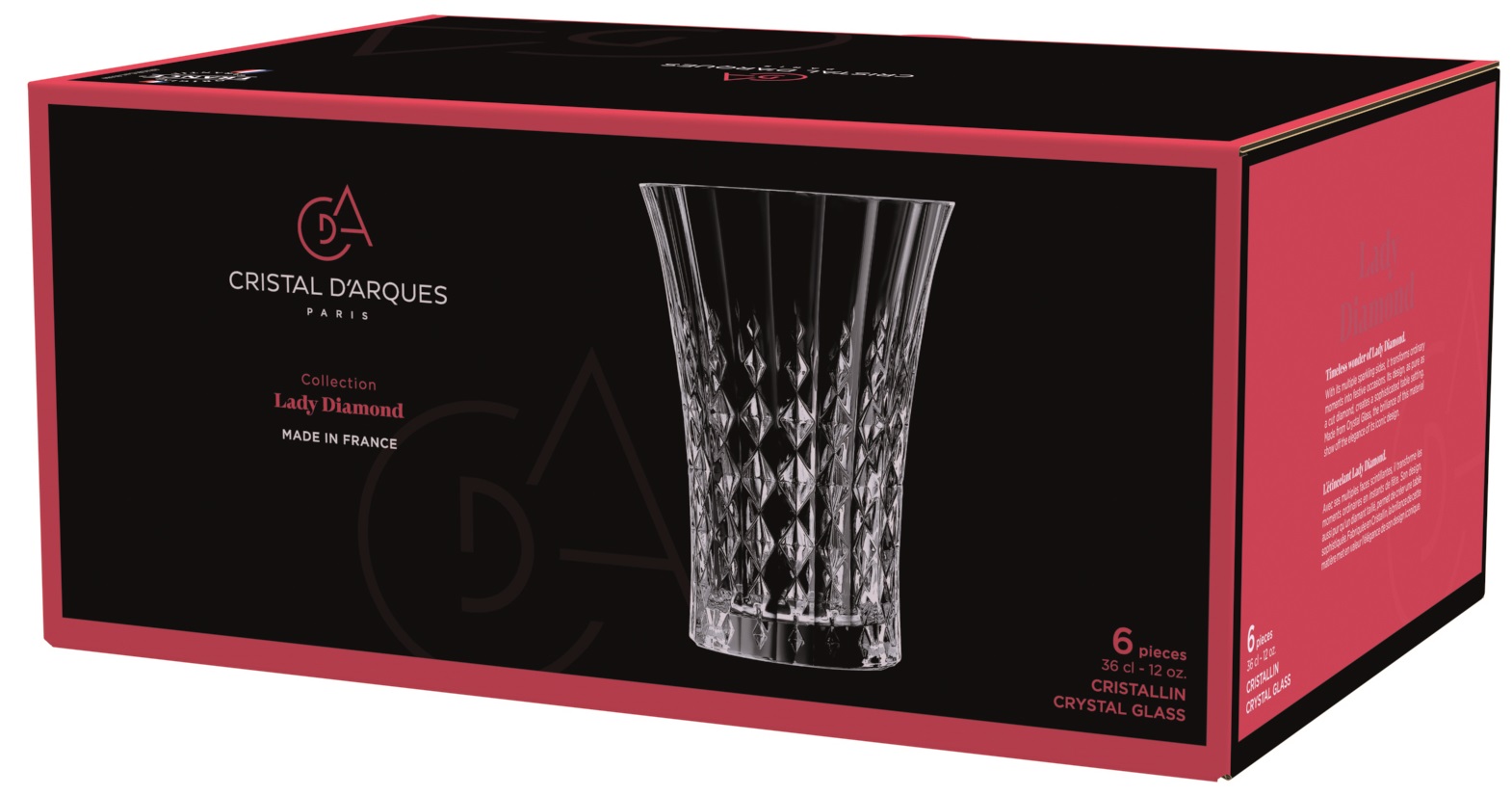 Набір склянок Cristal d'Arques Paris Lady Diamond
