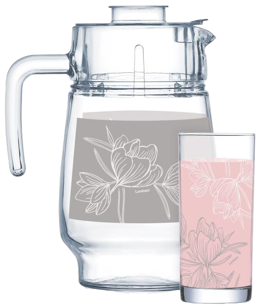 Набір Luminarc Fleur Blush Pink&Grey, 7 предметів