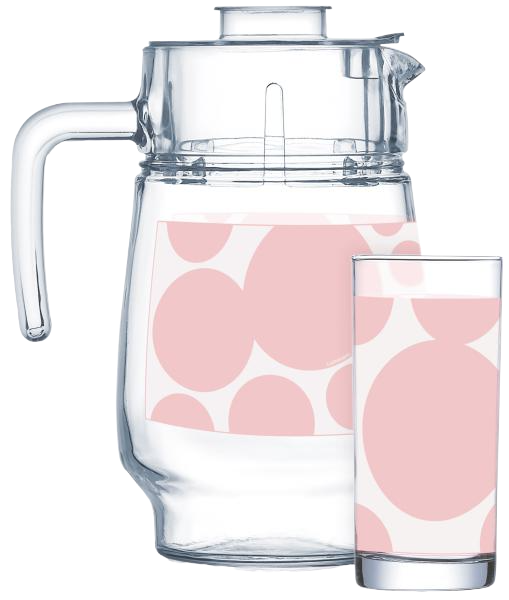 Набір Luminarc Orya White&Pink, 7 предметів