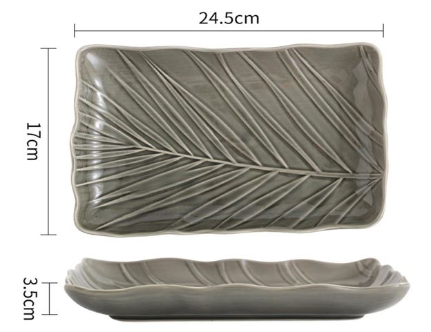 Блюдо Limited Edition Leaf Grey