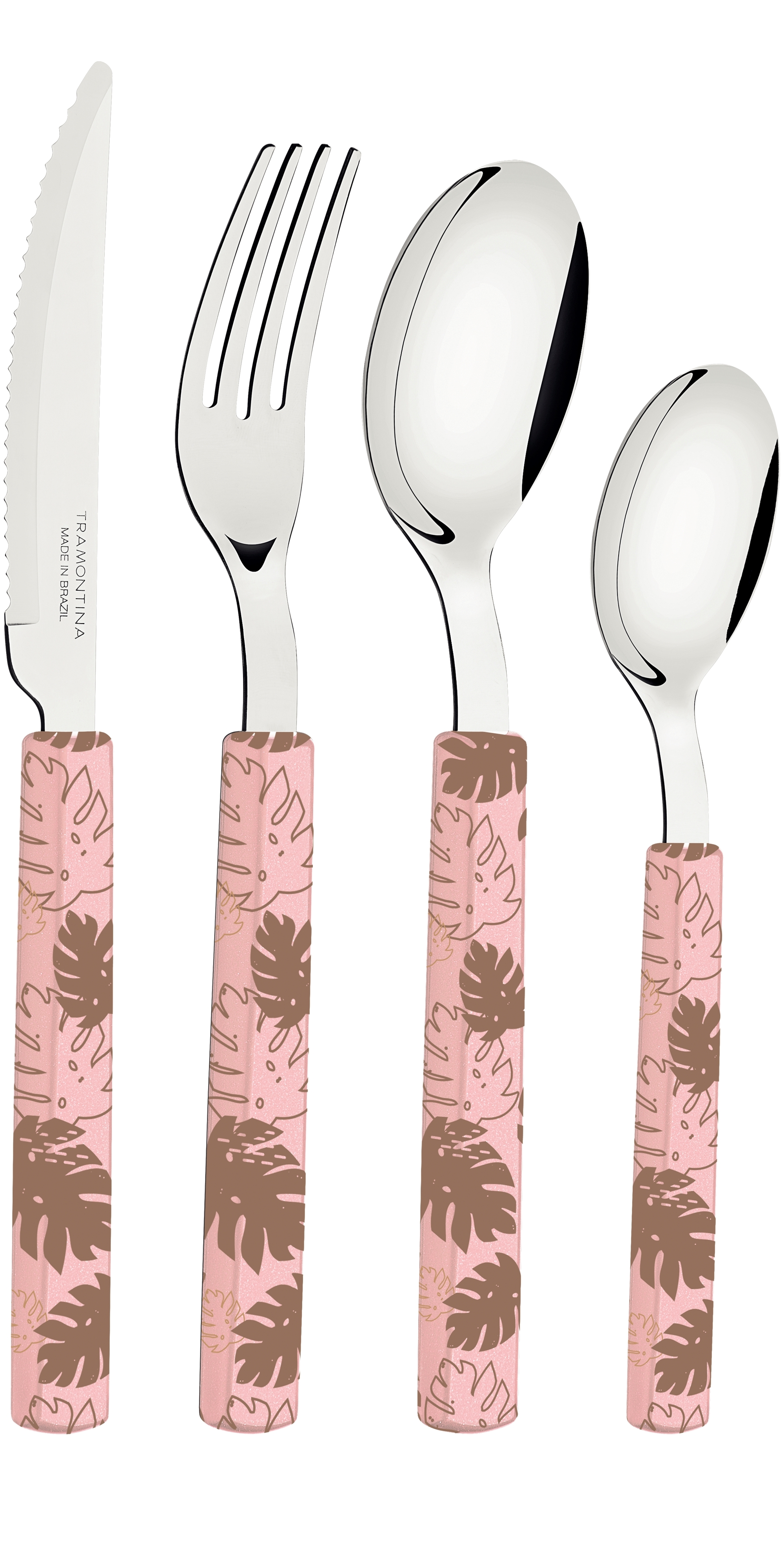 Набір столових приборів Tramontina Bliss pastel pink, 16 предметів