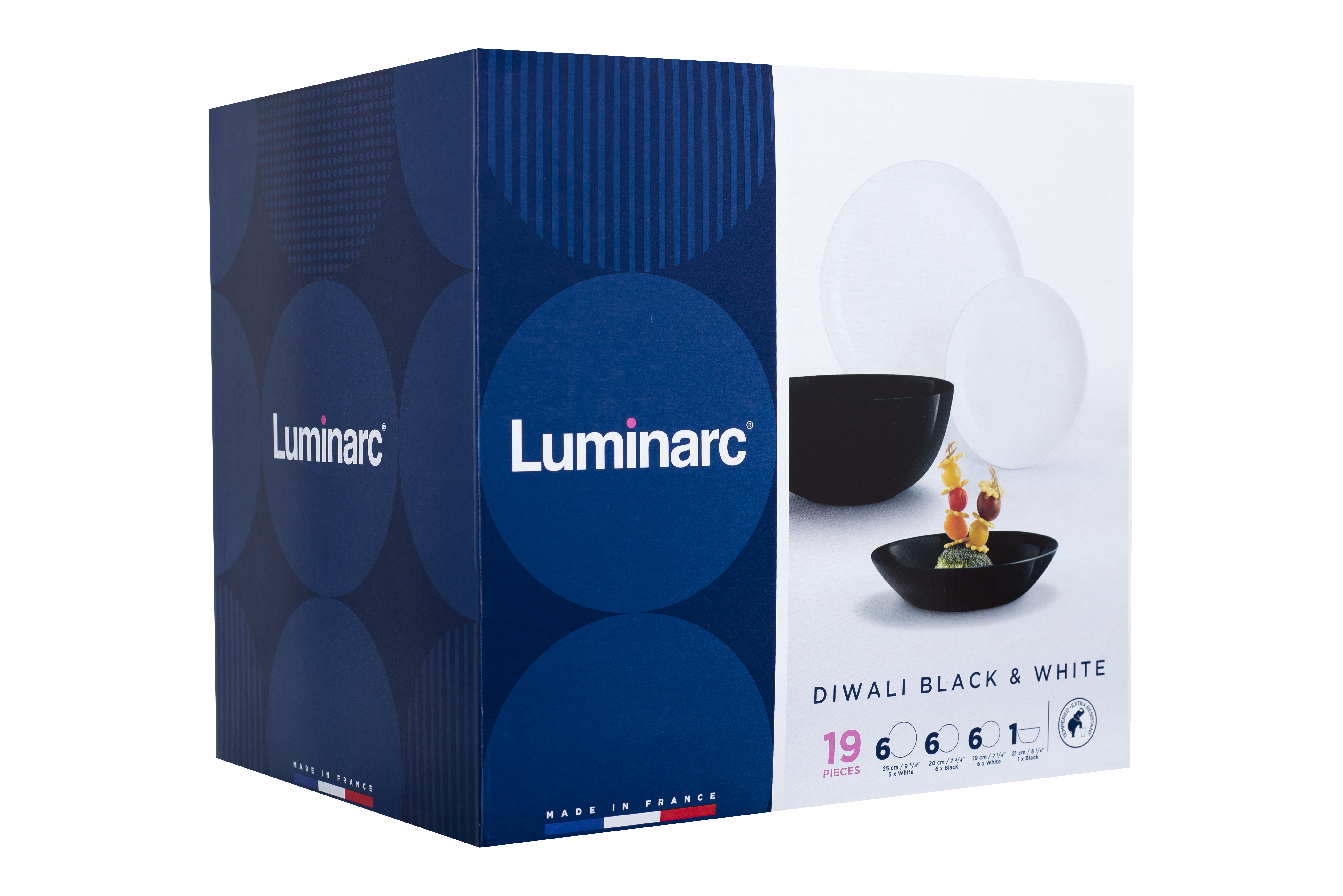 Сервіз LUMINARC DIWALI BLACK & WHITE, 19 предметів
