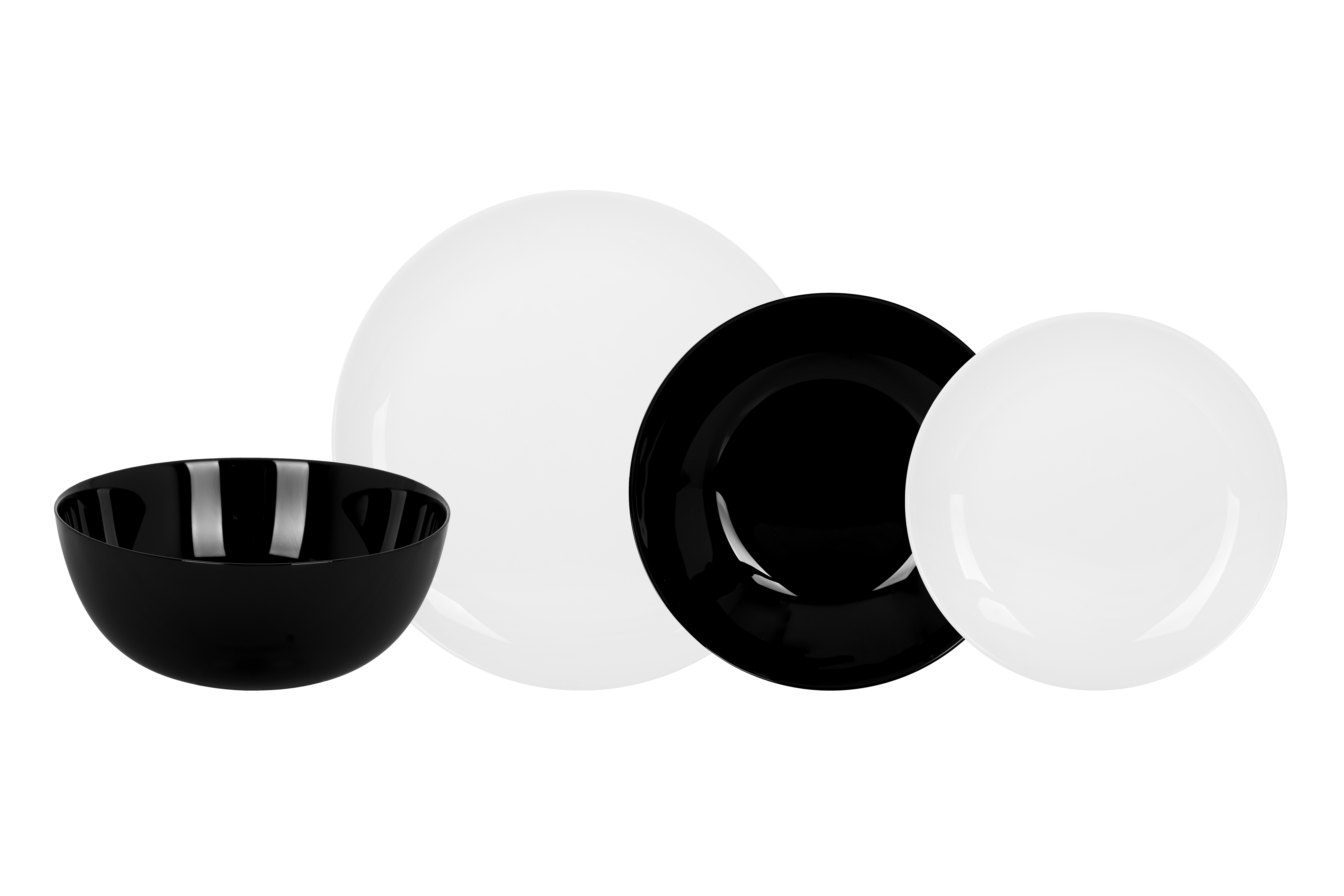 Сервіз LUMINARC DIWALI BLACK & WHITE, 19 предметів