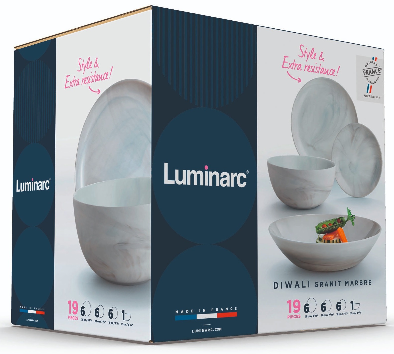 Сервіз Luminarc Diwali Marble Granit, 19 предметів