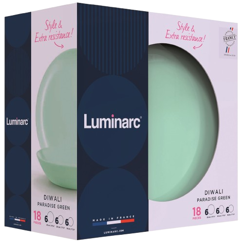 Сервіз Luminarc Diwali Paradise Green, 18 предметів