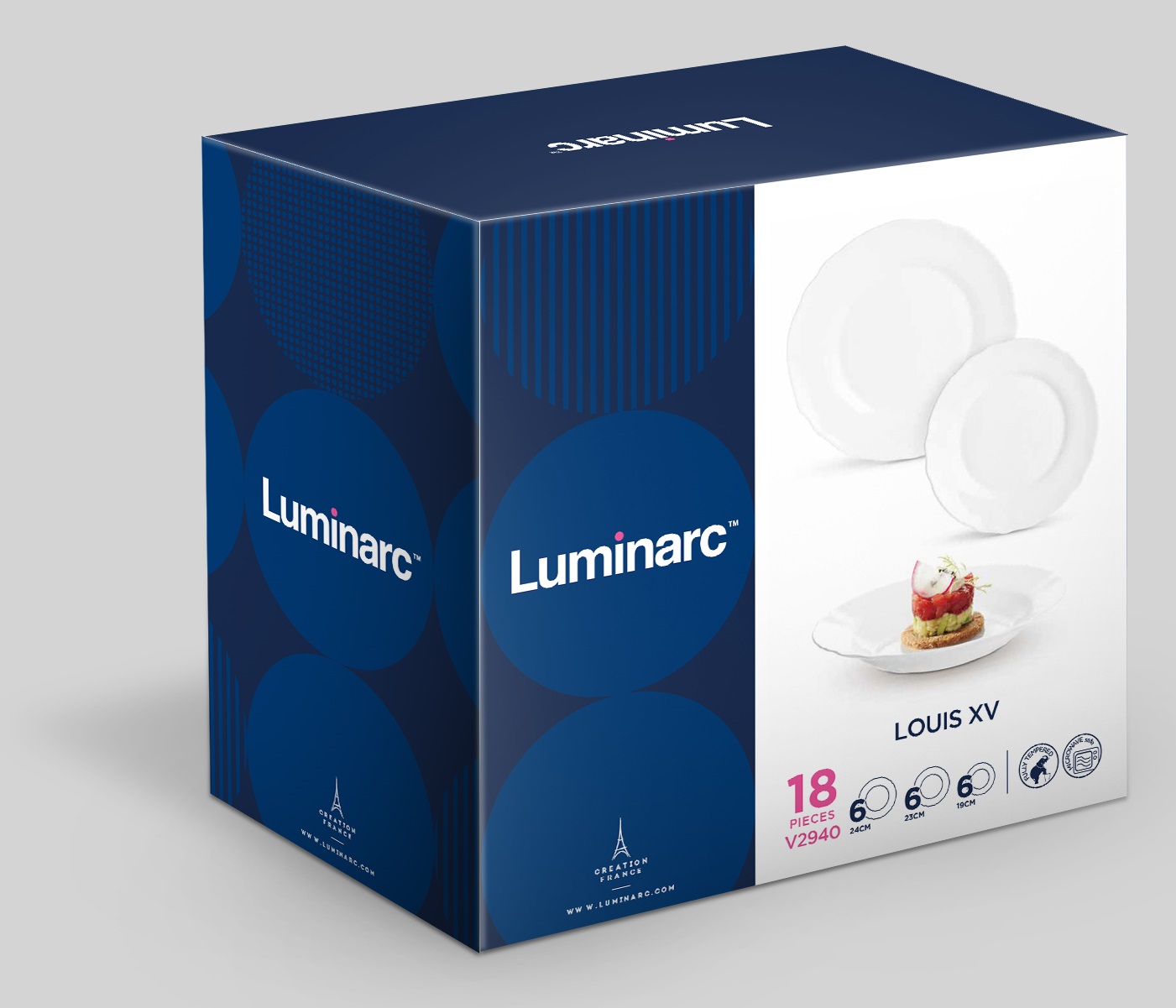 Сервіз LUMINARC LOUIS XV WHITE, 18 предметів