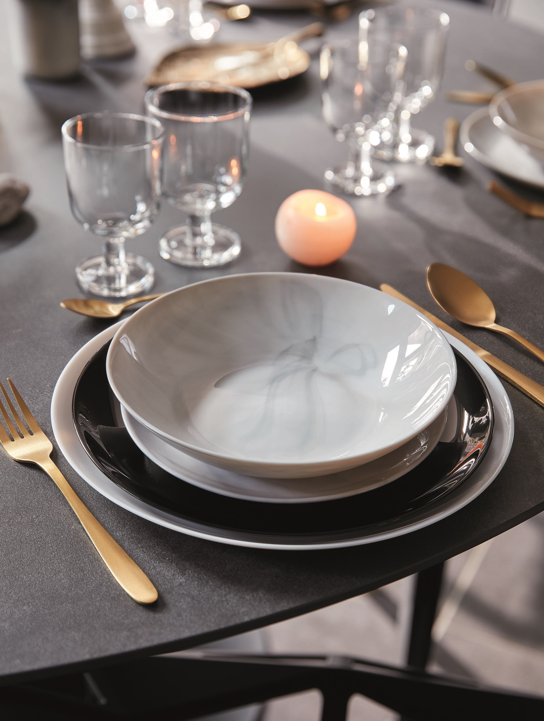 Тарілка супова Luminarc Diwali Marble Granit 20 см