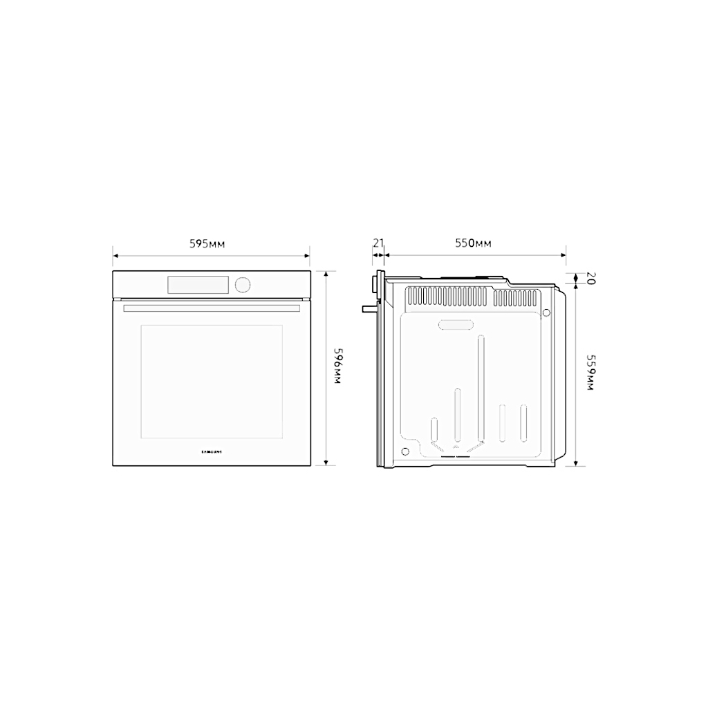 Духова шафа Samsung NV7B4125ZAK/WT