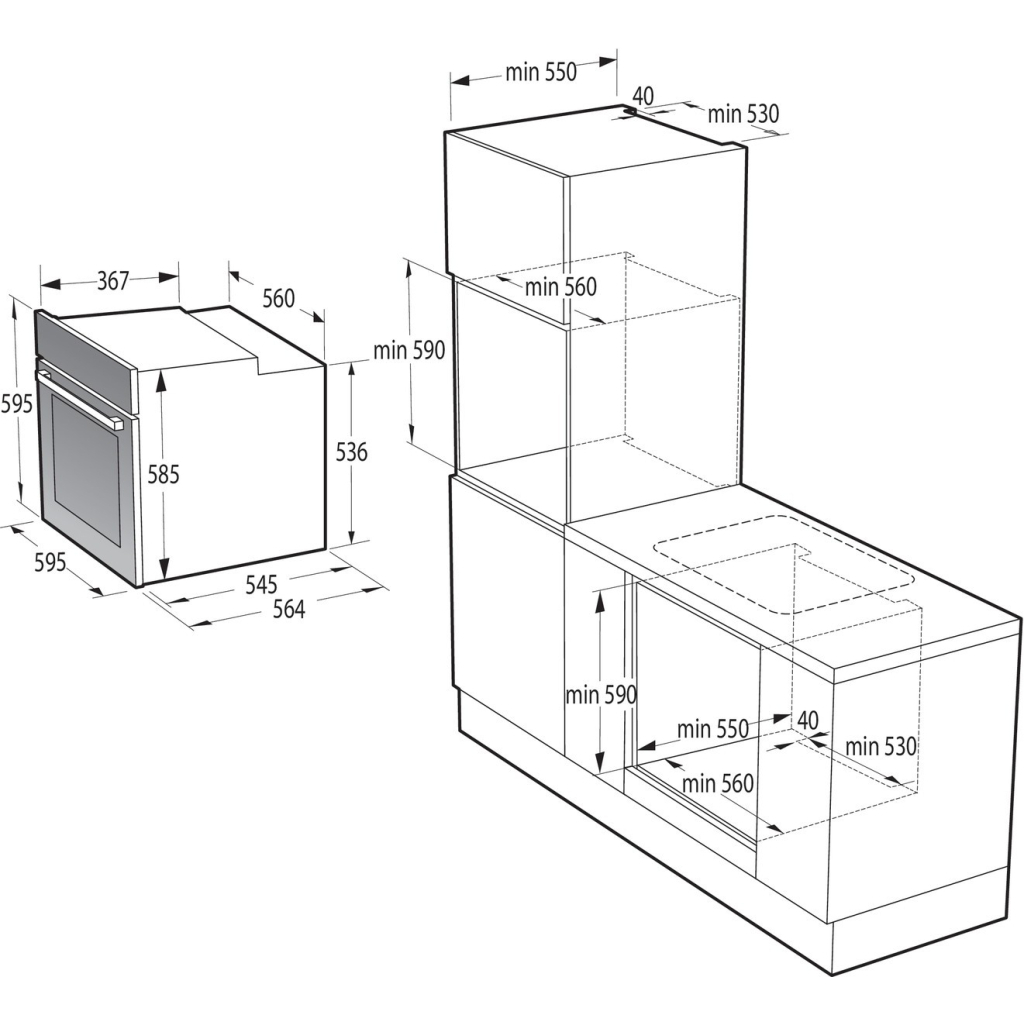 Духова шафа Gorenje BOS6747A01BG