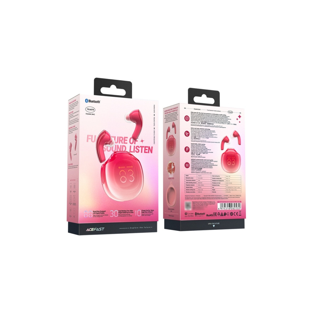 Навушники Acefast T9 Pomelo Red (6974316282532)