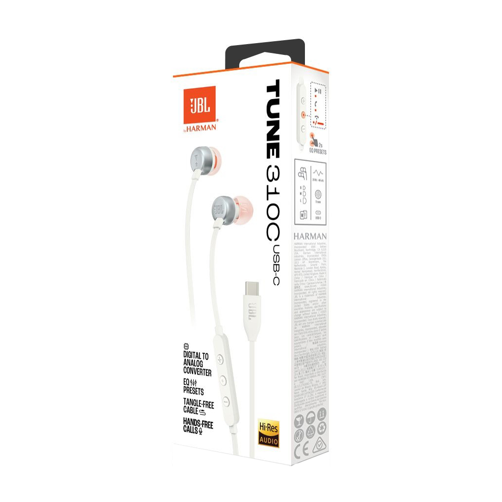 Навушники JBL Tune 310C USB-C White (JBLT310CWHT)