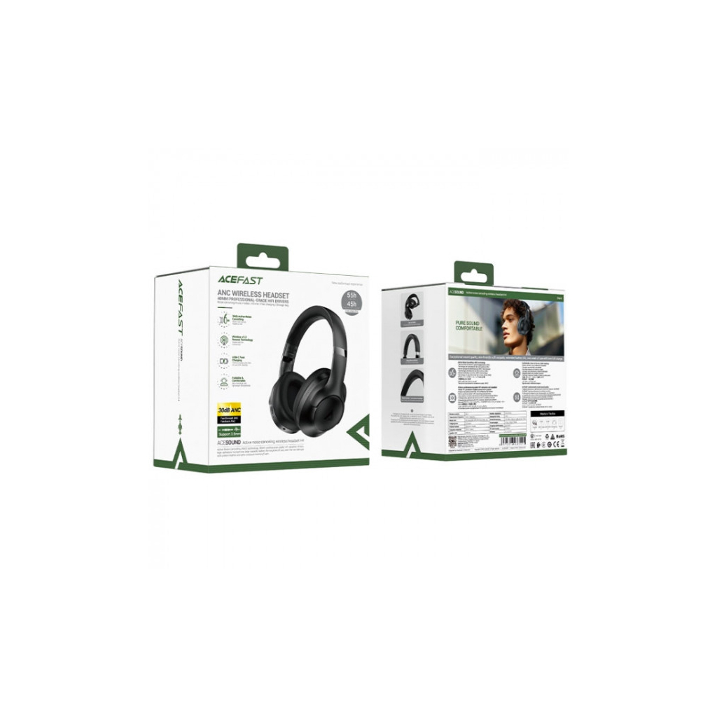 Навушники Acefast H4 ANC Bluetooth Black (6974316283515)