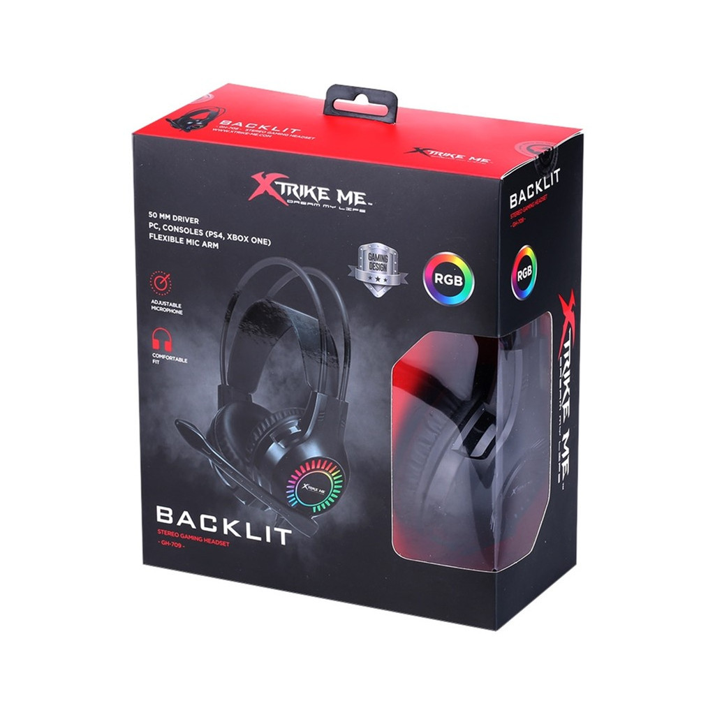 Навушники Xtrike ME GH-709 RGB Black (GH-709)
