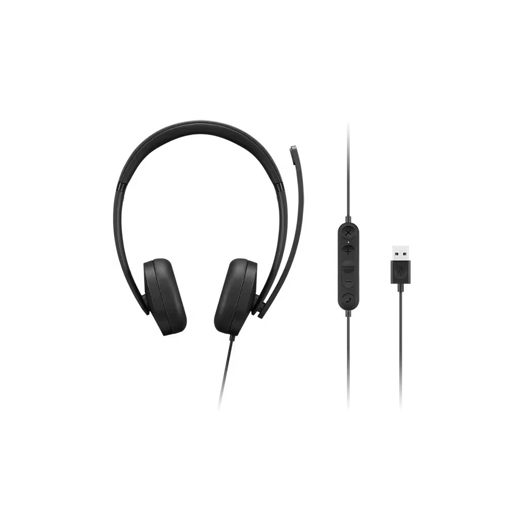 Навушники Lenovo USB-A Wired Stereo Headset Gen 2 Black (4XD1P83425)