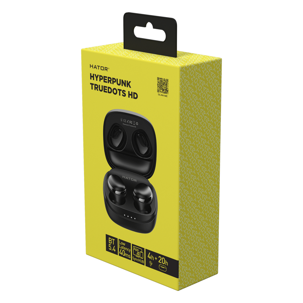 Навушники Hator Hyреrpunk Truedots SyncHUB Black (HTA411)