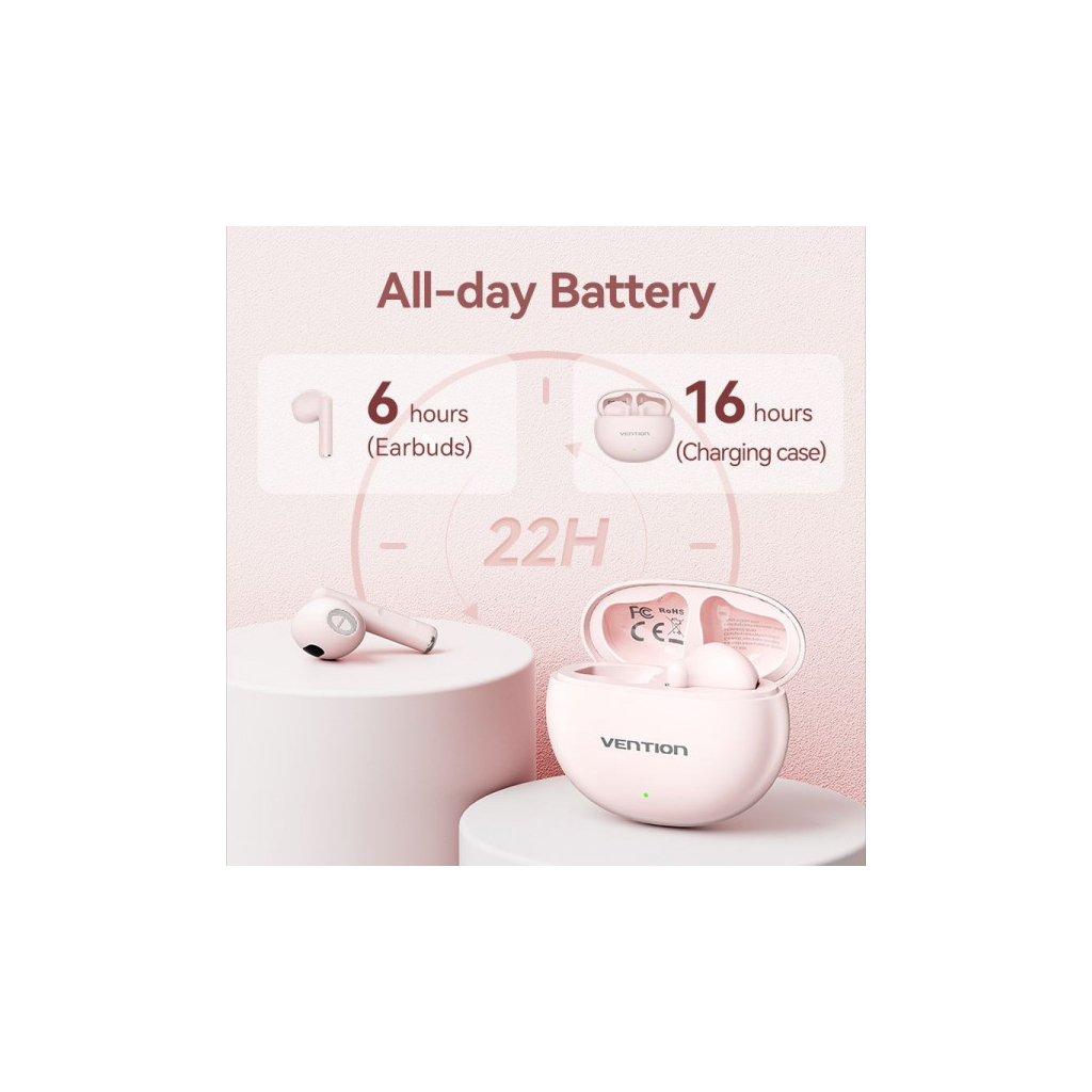 Навушники Vention Elf Earbuds E06 Pink (NBKP0)